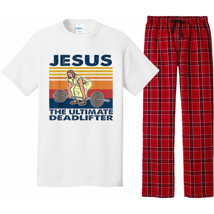 Jesus The Ultimate Deadlift Vintage Gift Pajama Set