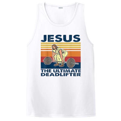 Jesus The Ultimate Deadlift Vintage Gift PosiCharge Competitor Tank