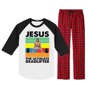 Jesus The Ultimate Deadlifter Fitness Humor Raglan Sleeve Pajama Set