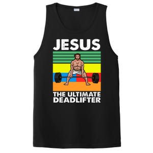 Jesus The Ultimate Deadlifter Fitness Humor PosiCharge Competitor Tank