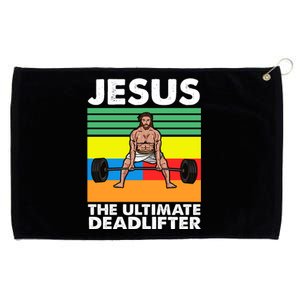 Jesus The Ultimate Deadlifter Fitness Humor Grommeted Golf Towel