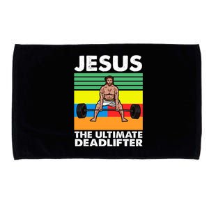 Jesus The Ultimate Deadlifter Fitness Humor Microfiber Hand Towel