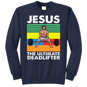 Jesus The Ultimate Deadlifter Fitness Humor Sweatshirt