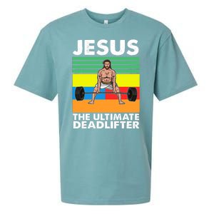 Jesus The Ultimate Deadlifter Fitness Humor Sueded Cloud Jersey T-Shirt