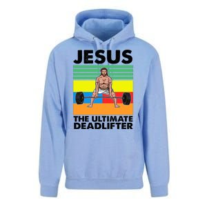 Jesus The Ultimate Deadlifter Fitness Humor Unisex Surf Hoodie