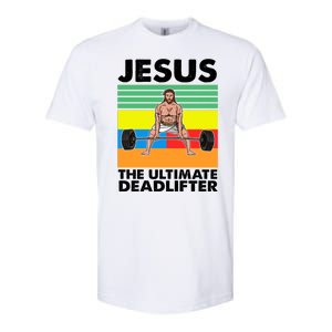 Jesus The Ultimate Deadlifter Fitness Humor Softstyle® CVC T-Shirt