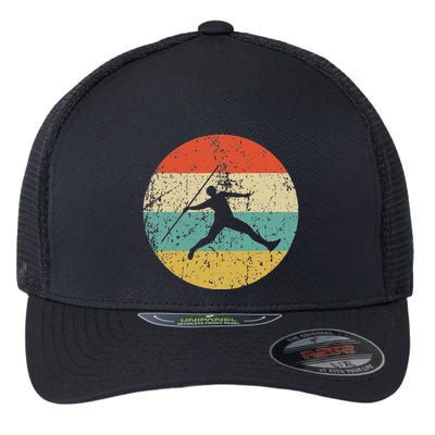 Javelin Throw Vintage Retro Track And Field Flexfit Unipanel Trucker Cap