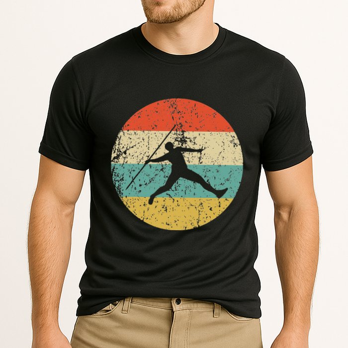 Javelin Throw Vintage Retro Track And Field Performance Shirt