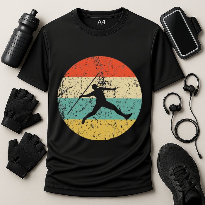 Javelin Throw Vintage Retro Track And Field Performance Shirt