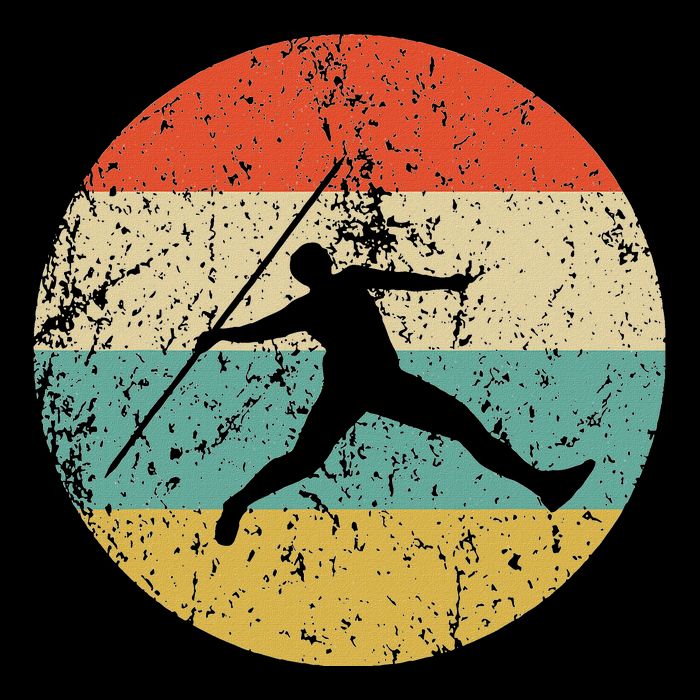 Javelin Throw Vintage Retro Track And Field Performance Shirt