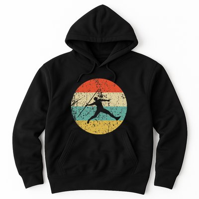 Javelin Throw Vintage Retro Track And Field Hoodie