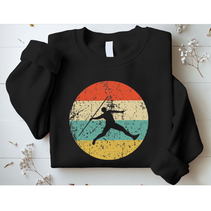 Javelin Throw Vintage Retro Track And Field Sweatshirt
