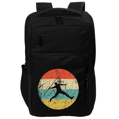 Javelin Throw Vintage Retro Track And Field Impact Tech Backpack