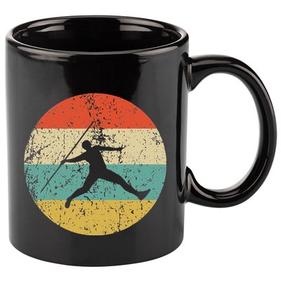 Javelin Throw Vintage Retro Track And Field 11oz C Handle Ceramic Mug