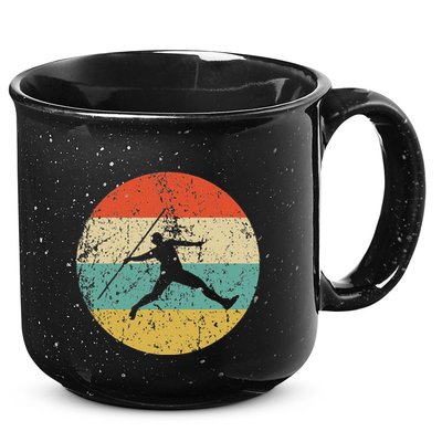 Javelin Throw Vintage Retro Track And Field 15oz Campfire Ceramic Mug