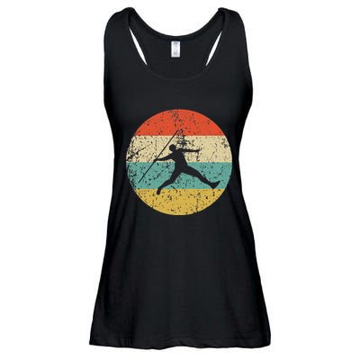 Javelin Throw Vintage Retro Track And Field Ladies Essential Flowy Tank