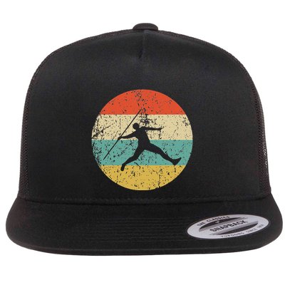 Javelin Throw Vintage Retro Track And Field Flatbill Hat