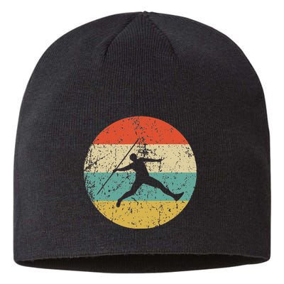 Javelin Throw Vintage Retro Track And Field Sustainable Beanie