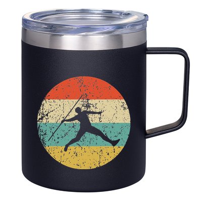 Javelin Throw Vintage Retro Track And Field 12oz Stainless Steel Coffee Mug
