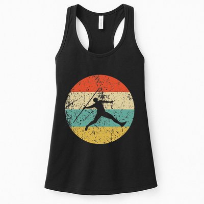 Javelin Throw Vintage Retro Track And Field Womens Tank Top