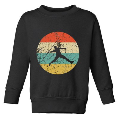 Javelin Throw Vintage Retro Track And Field Toddler Sweatshirt