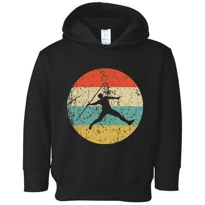 Javelin Throw Vintage Retro Track And Field Toddler Hoodie