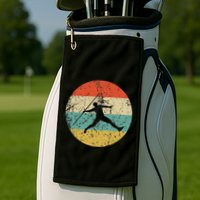 Javelin Throw Vintage Retro Track And Field Golf Towel