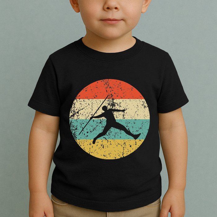 Javelin Throw Vintage Retro Track And Field Toddler T-Shirt
