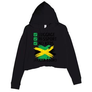 Jamaican Travel Vacation Outfit To Jamaica Wo Jamaica Crop Fleece Hoodie