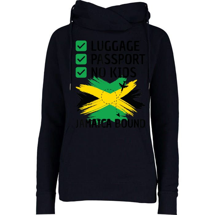 Jamaican Travel Vacation Outfit To Jamaica Wo Jamaica Womens Funnel Neck Pullover Hood