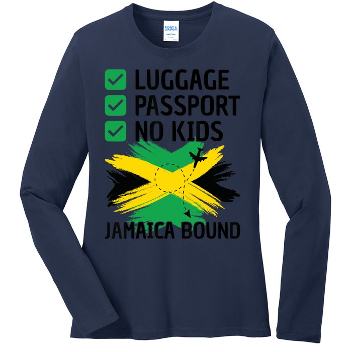 Jamaican Travel Vacation Outfit To Jamaica Wo Jamaica Ladies Long Sleeve Shirt