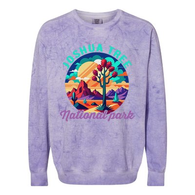 Joshua Tree Vintage National Park Us For Women Colorblast Crewneck Sweatshirt