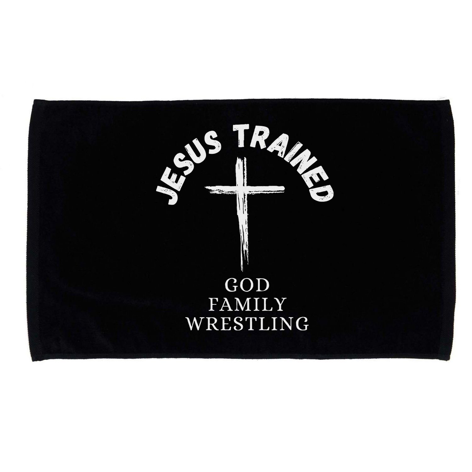 Jesus Trained Wrestling Jesus Trained God Family Wrestling Microfiber Hand Towel
