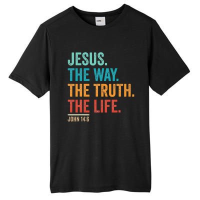 Jesus The Way Truth Life Christian Worship Tall Fusion ChromaSoft Performance T-Shirt