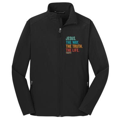 Jesus The Way Truth Life Christian Worship Core Soft Shell Jacket