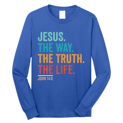 Jesus The Way Truth Life Christian Worship Long Sleeve Shirt