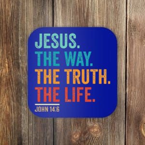 Jesus The Way Truth Life Christian Worship Coaster