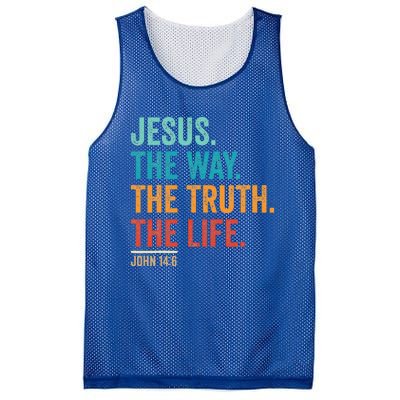 Jesus The Way Truth Life Christian Worship Mesh Reversible Basketball Jersey Tank