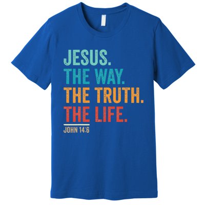 Jesus The Way Truth Life Christian Worship Premium T-Shirt