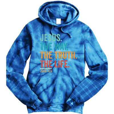 Jesus The Way Truth Life Christian Worship Tie Dye Hoodie