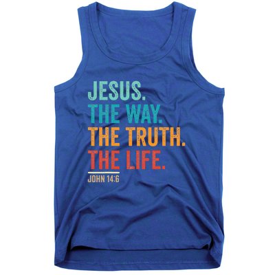 Jesus The Way Truth Life Christian Worship Tank Top