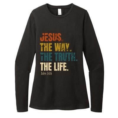 Jesus The Way The Truth The Life Bible Verse Worship Cute Gift Womens CVC Long Sleeve Shirt