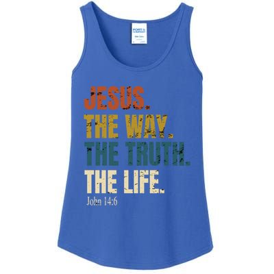 Jesus The Way The Truth The Life Bible Verse Worship Cute Gift Ladies Essential Tank