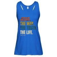 Jesus The Way The Truth The Life Bible Verse Worship Cute Gift Ladies Essential Flowy Tank