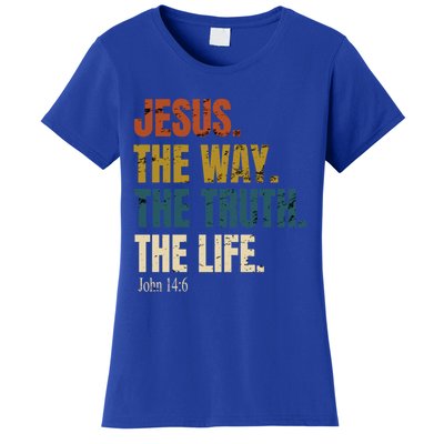 Jesus The Way The Truth The Life Bible Verse Worship Cute Gift Women's T-Shirt