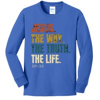 Jesus The Way The Truth The Life Bible Verse Worship Cute Gift Kids Long Sleeve Shirt