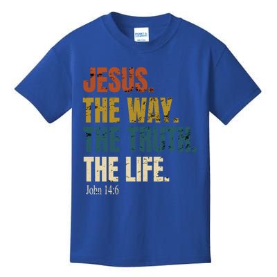 Jesus The Way The Truth The Life Bible Verse Worship Cute Gift Kids T-Shirt