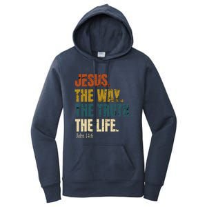 Jesus The Way The Truth The Life Bible Verse Worship Cute Gift Women's Pullover Hoodie