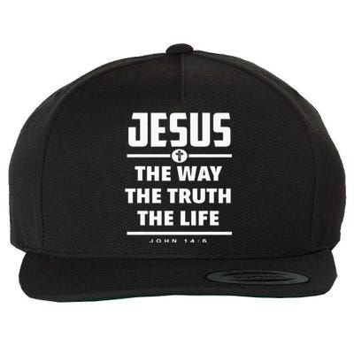 Jesus The Way The Truth The Life Bible Verse Jesus Wool Snapback Cap