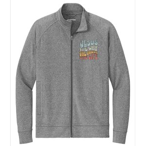 Jesus The Way Gospel Of John 14 6 Faith Stretch Full-Zip Cadet Jacket